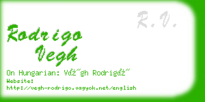 rodrigo vegh business card